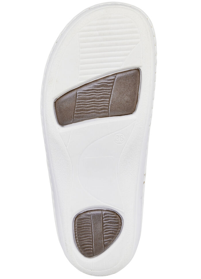 ELENA EDEN Clog aus genarbtem Rind-Nappaleder WEISS