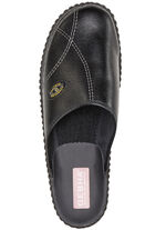 Klassische Herren-Pantoletten, mit anatomisch geformtem Fußbett SCHWARZ