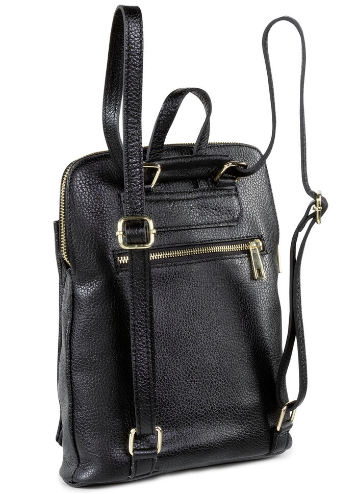 Laurina Rucksack aus genarbtem Kalb-Nappaleder SCHWARZ