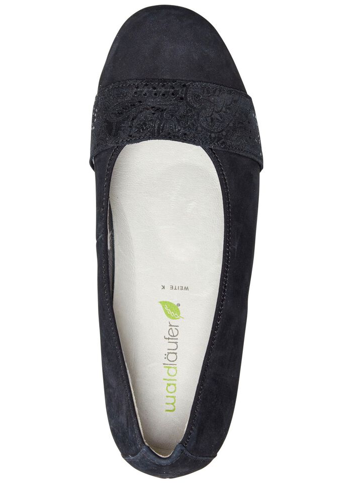 Waldl&auml;ufer, bequeme Damen-Pumps, Weite K, mit herausnehmbarem Fu&szlig;bett SCHWARZ