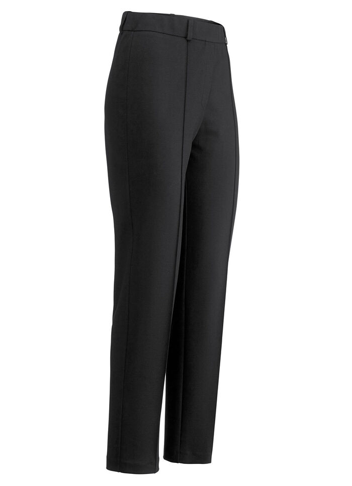 Jerseyhose mit abgesteppten Biesen SCHWARZ