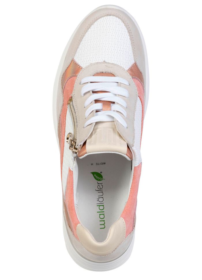 Waldl&auml;ufer, bequeme Damen-Schn&uuml;rschuhe, Weite H, mit herausnehmbarem Fu&szlig;bett BEIGE-MULTICOLOR