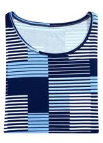 Shirt mit Rundhalsausschnitt in 3 Farben MARINE-BLEU-WEISS