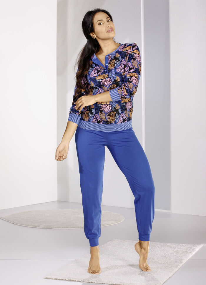 Schlafanzug mit Bündchenabschlüssen  