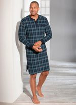 Nachthemd mit Knopfleiste, &Auml;rmelb&uuml;ndchen und Seitenschlitzen 