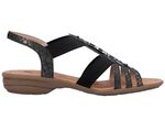 Remonte Riemchen-Sandalen mit Metallschmuck SCHWARZ