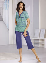 Schlafanzug aus nachhaltigem Baumwollanbau mit Knopfleiste 