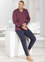 Schlafanzug mit V-Ausschnitt und Bündchenabschlüssen  