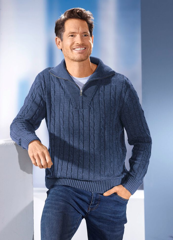 Troyer mit kurzem Rei&szlig;verschluss in 5 Farben 