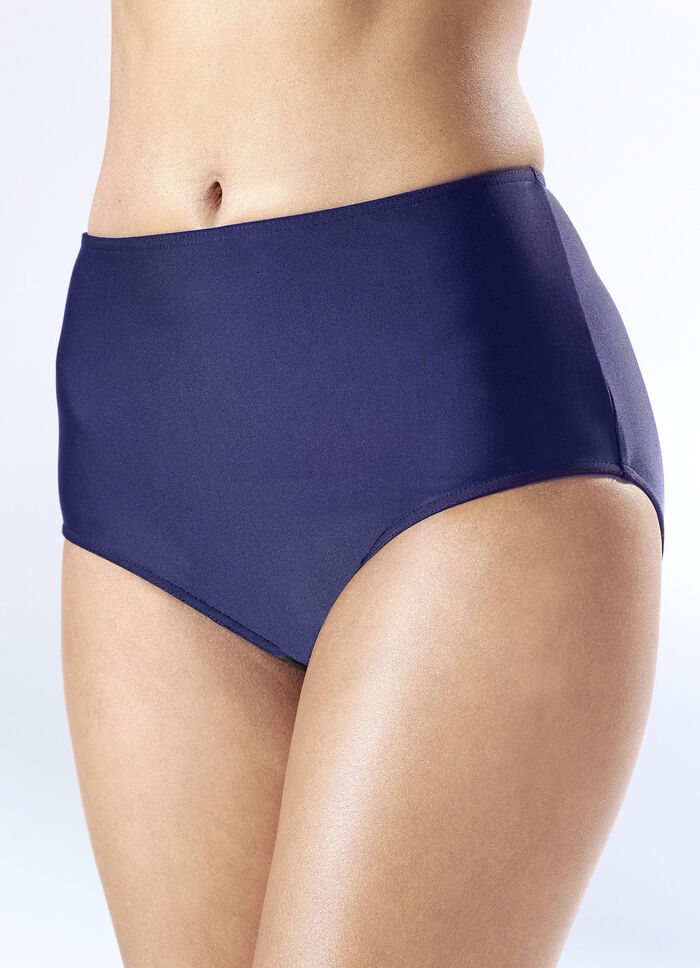 Zweierpack Bikinihosen, in höher geschnittener Form, mit formendem Vorderfutter 