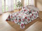 Tagesdecke und Kissenbez&uuml;ge mit Rosen- Motiven BUNT