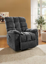 Relaxsessel mit Aufstehhilfe, Massage- und W&auml;rmefunktion DUNKELGRAU