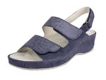 Bequeme Klett-Sandalette aus Velours-Leder 