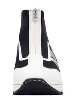 Rieker, stylische Damen-Boots, Weite G, mit herausnehmbarem Fußbett CREME-SCHWARZ-BRAUN