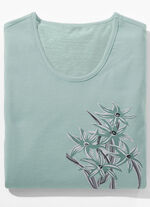 Nachthemd mit platziertem Druck und kurzen &Auml;rmeln JADE