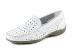 ELENA EDEN, sommerliche Damen-Slipper, Weite H, mit herausnehmbarem Fu&szlig;bett WEISS