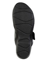 ELENA EDEN, bequeme Damen-Pantoletten, Weite H, mit herausnehmbarem Fußbett SCHWARZ