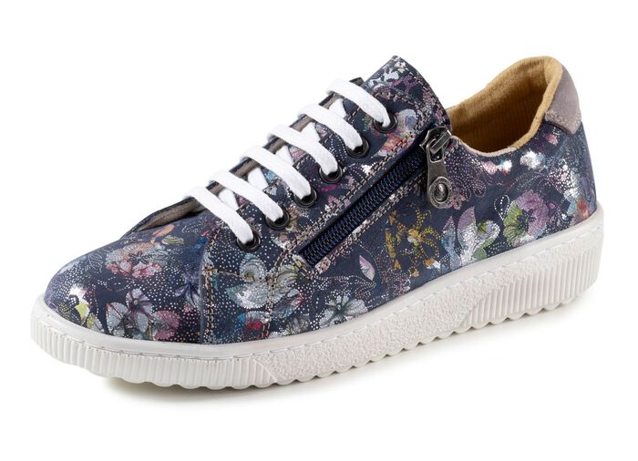 ELENA EDEN Schn&uuml;rschuh aus effektvoll bedrucktem Nubukleder 