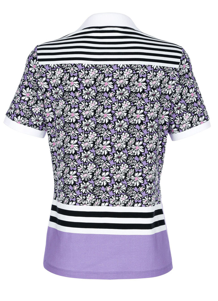 Poloshirt mit Allovermuster 