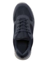 Schn&uuml;r-Sneaker aus Synthetik und weichem Textilmaterial DUNKELBLAU