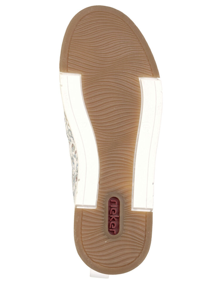 Rieker, modische Damen-Boots, Weite G, mit herausnehmbarem Fußbett WEISS-BUNT