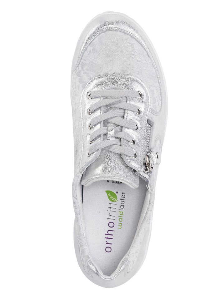 Waldl&auml;ufer Schn&uuml;rschuh mit floral bedrucktem Elastikmaterial 