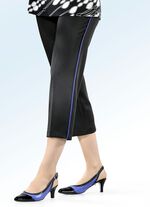 Hose mit Kontrastpaspel SCHWARZ-ROYAL