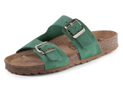 ELENA EDEN, bequeme Damen-Pantoletten, Weite H, aus Leder 