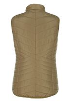 Steppweste mit Kontrastpaspelierung SCHILFGR&Uuml;N