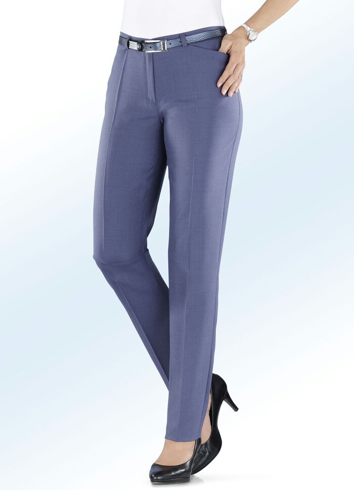 Hose mit Stretchbund RAUCHBLAU MEL.