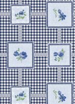 Pflegeleichte Wachstuch-Tischdecke BLAU