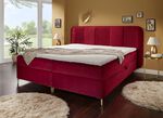Boxspringbett mit Bettkasten und Topper ROT