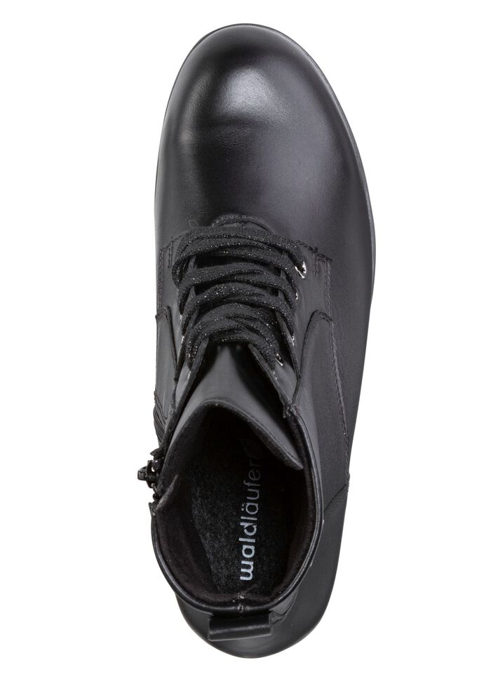 Waldl&auml;ufer, atmungsaktive Damen-Stiefeletten, Weite H, mit herausnehmbarem Fu&szlig;bett SCHWARZ