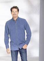 Hemd mit Button-Down-Kragen JEANSBLAU