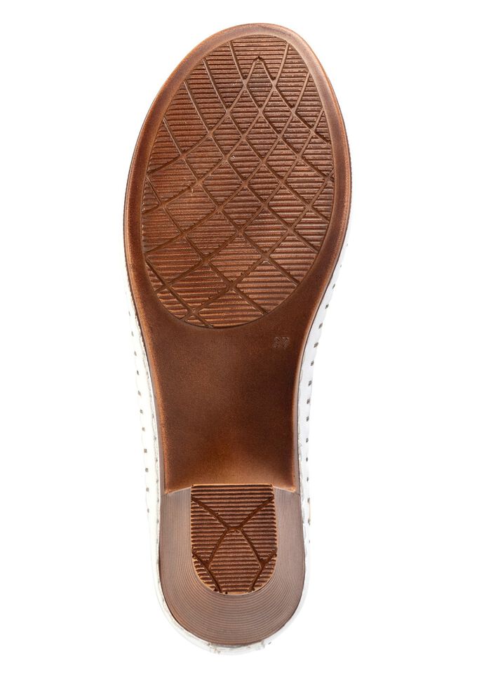 Gemini, modische Damen-Pumps, Weite G, aus Leder WEISS-MULTICOLOR