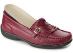 ELENA EDEN, klassische Damen-Slipper, Weite H, mit herausnehmbarem Lederfu&szlig;bett BORDEAUX