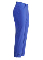 Hose mit floralen Lochstickereien ROYALBLAU