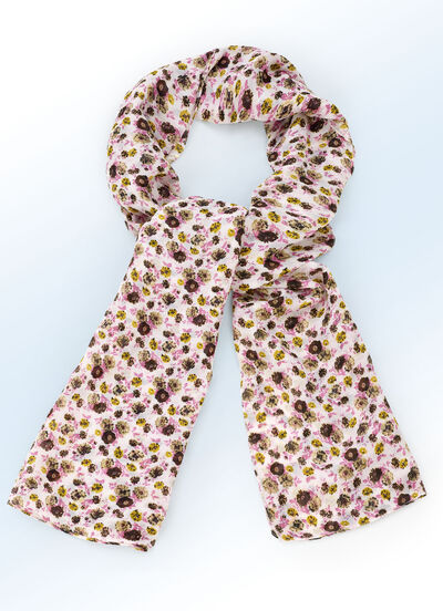 Schal mit Fantasieblüten-Dessin 