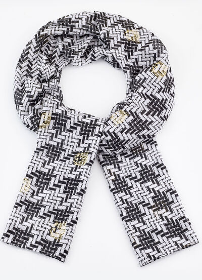 Schal mit grafischem Dessin 