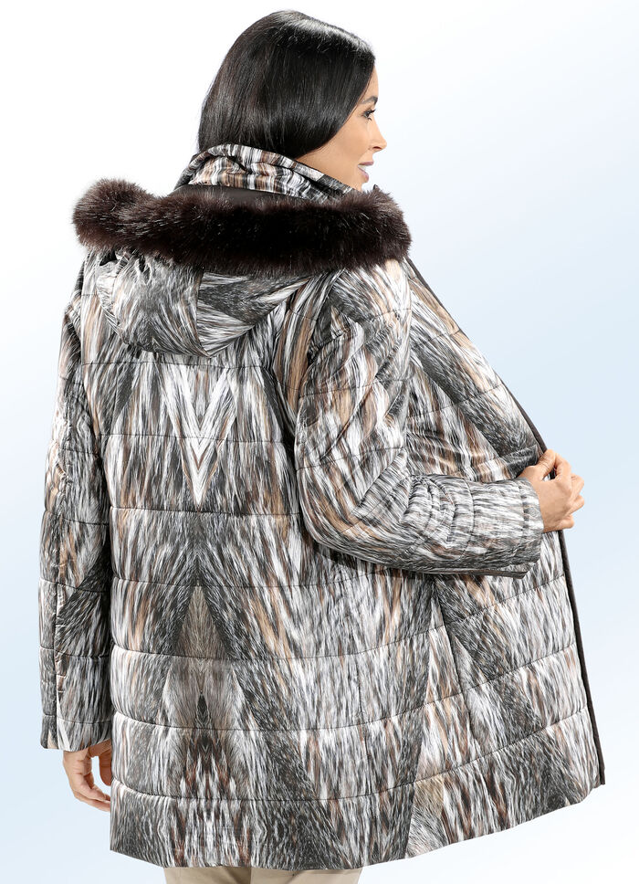Longjacke mit farbbrillantem Inkjet-Druck 