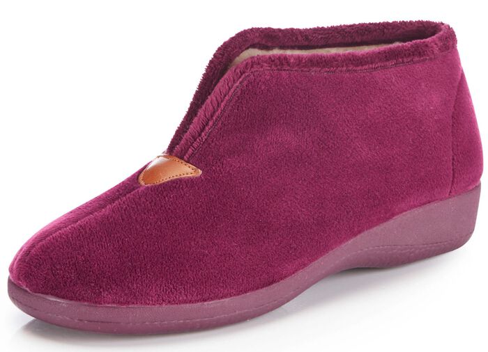 Laurina Hausschuh aus samtigen Textilmaterial 