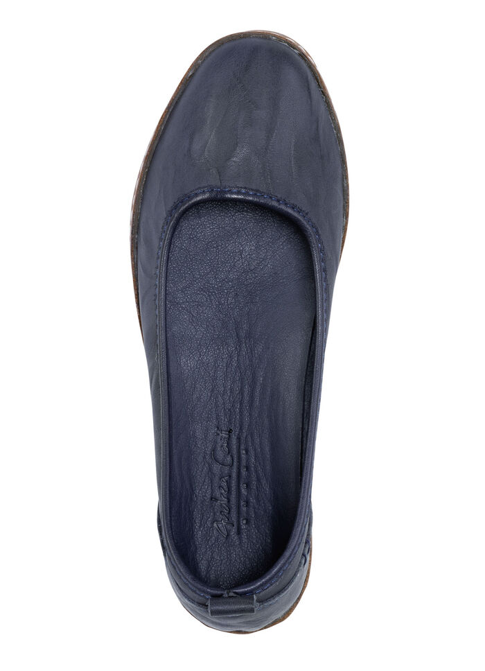 Andrea Conti, klassische Damen-Slipper, mit herausnehmbarem Fu&szlig;bett MARINE