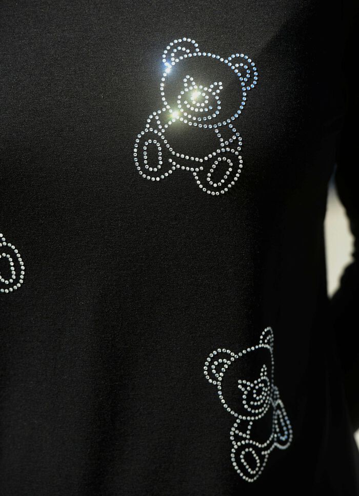 Shirt mit B&auml;rchen-Strasszier 