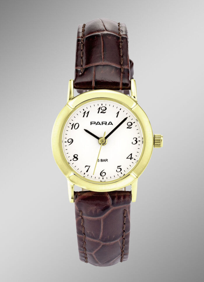 Para Quartz-Damenuhr mit Lederband 