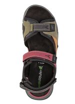 Waldläufer, sporliche Damen-Sandalen, Weite H, mit herausnehmbarem Fußbett SCHWARZ-BUNT