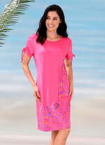 Laurina Kleid mit schimmerndem Druck PINK