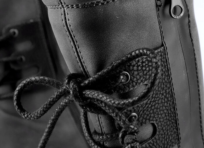 Rieker Stiefel in Knitteroptik SCHWARZ-GRAU