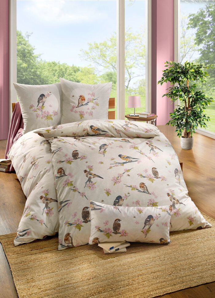 Bettwäsche-Garnitur mit Reißverschluss CREME