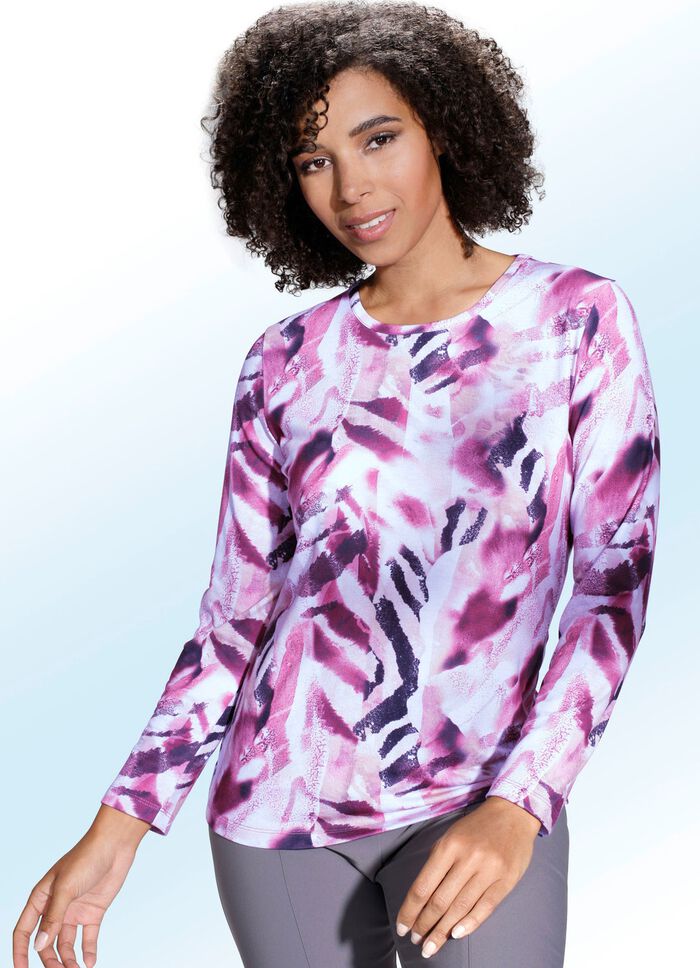 Shirt mit Alloverdruck BEERE-MULTICOLOR