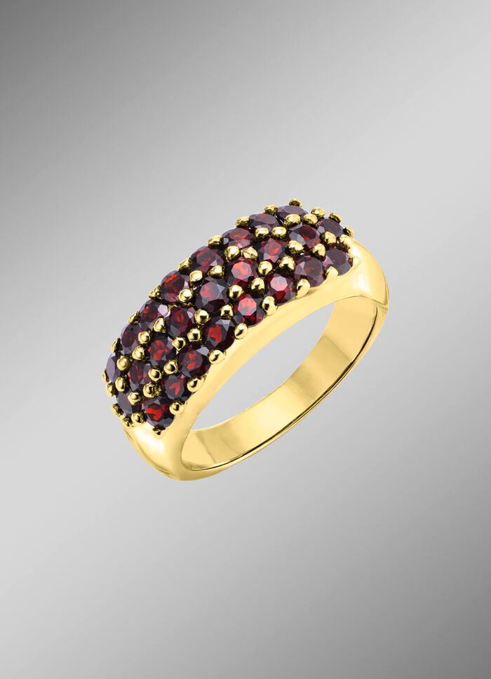 Vergoldeter Damenring mit Granat 